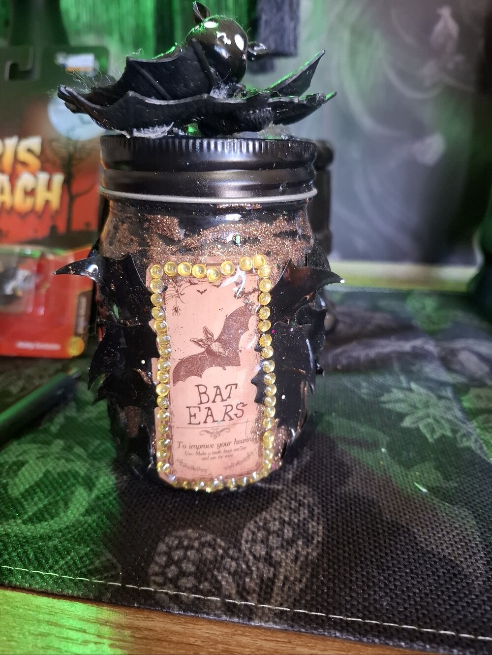 Handmade Bat Ears Jar